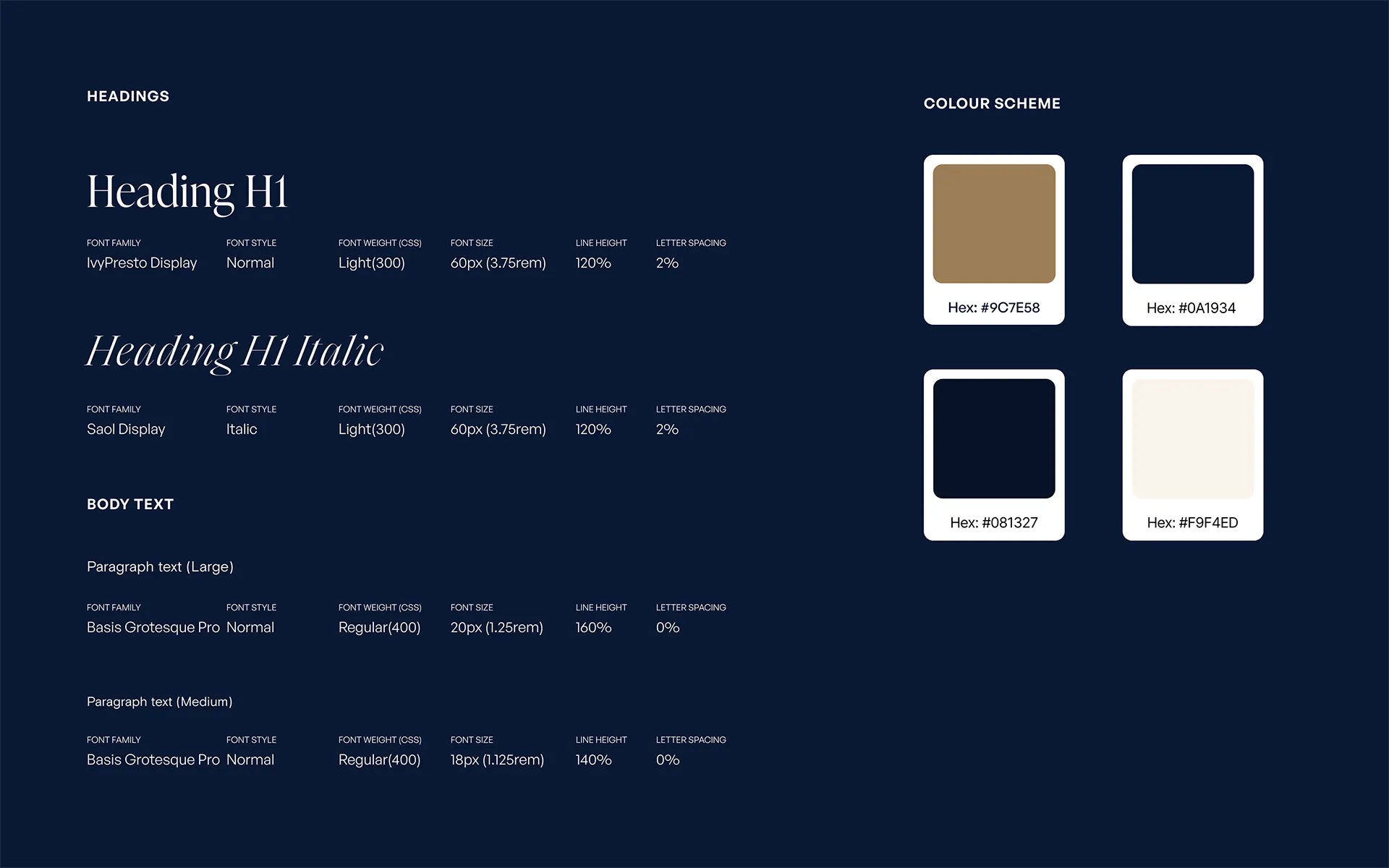 Salisbury Neurophysiotherapy Design Language and Stylesheet